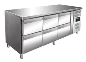 SARO Koelwerkbank met 3x ladenset van 2 model KYLJA 3160 TN
