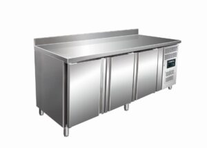 SARO Koelwerkbank met 3 deuren en spatrand model KYLJA 3200 TN