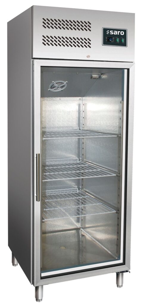 SARO Professionele koelkast met glasdeur - 2/1 GN model GN 600 TNG