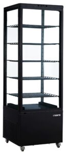 SARO Koelvitrine, zwart model LENN
