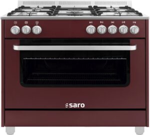 SARO Multifunctioneel fornuis gas/elektrisch model TS95C61LVI bordeaux