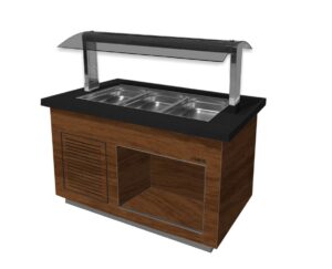 SARO Saladebar model PREMIUM LINE- SB-K 130 walnut