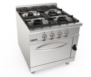 SARO Gasfornuis + gasoven, 4 branders LQ model LQ / CUG4NG