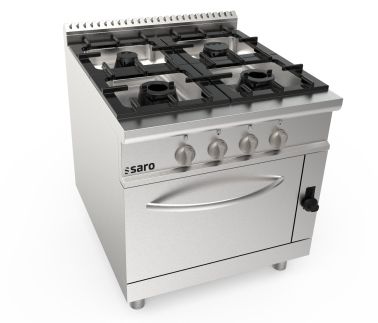 SARO Gasfornuis + gasoven, 4 branders LQ model LQ / CUG4NG
