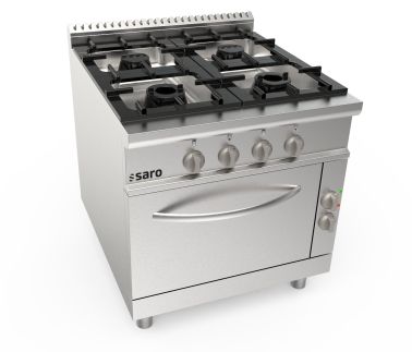 SARO Gasfornuis + elektrische oven, 4 branders LQ model LQ / CUG4NE
