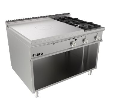 SARO Kookplaatfornuis op open onderstel + 2 branders LQ model LQ / TPG6BA