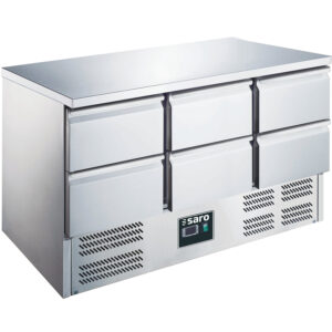 SARO Koelwerkbank met 6 laden model ES 903 S/S TOP 0/6