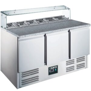 SARO Pizzawerkbank met glazen opzet model EPS 903 G