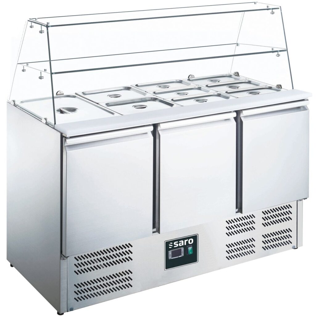 SARO Saladette met glazen opzet model ES 903 G