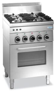 SARO Gasfornuis met gasoven, 4 branders, 600-lijn model G4SF6