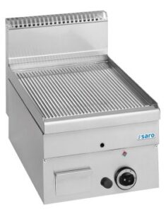SARO Gasgrillplaat geribbeld, tafelmodel 400x600 model GFT46R
