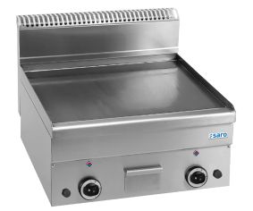 SARO Plaque grill à gaz lisse à poser 600x600 modèle GFT66L