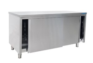 SARO RVS werkkast met schuifdeuren - 700 mm diep, 1600 mm