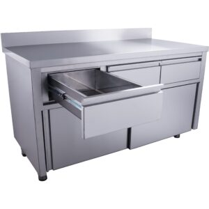 SARO Schuifdeurkast - 3 laden 1400x700 mm met opstaande rand