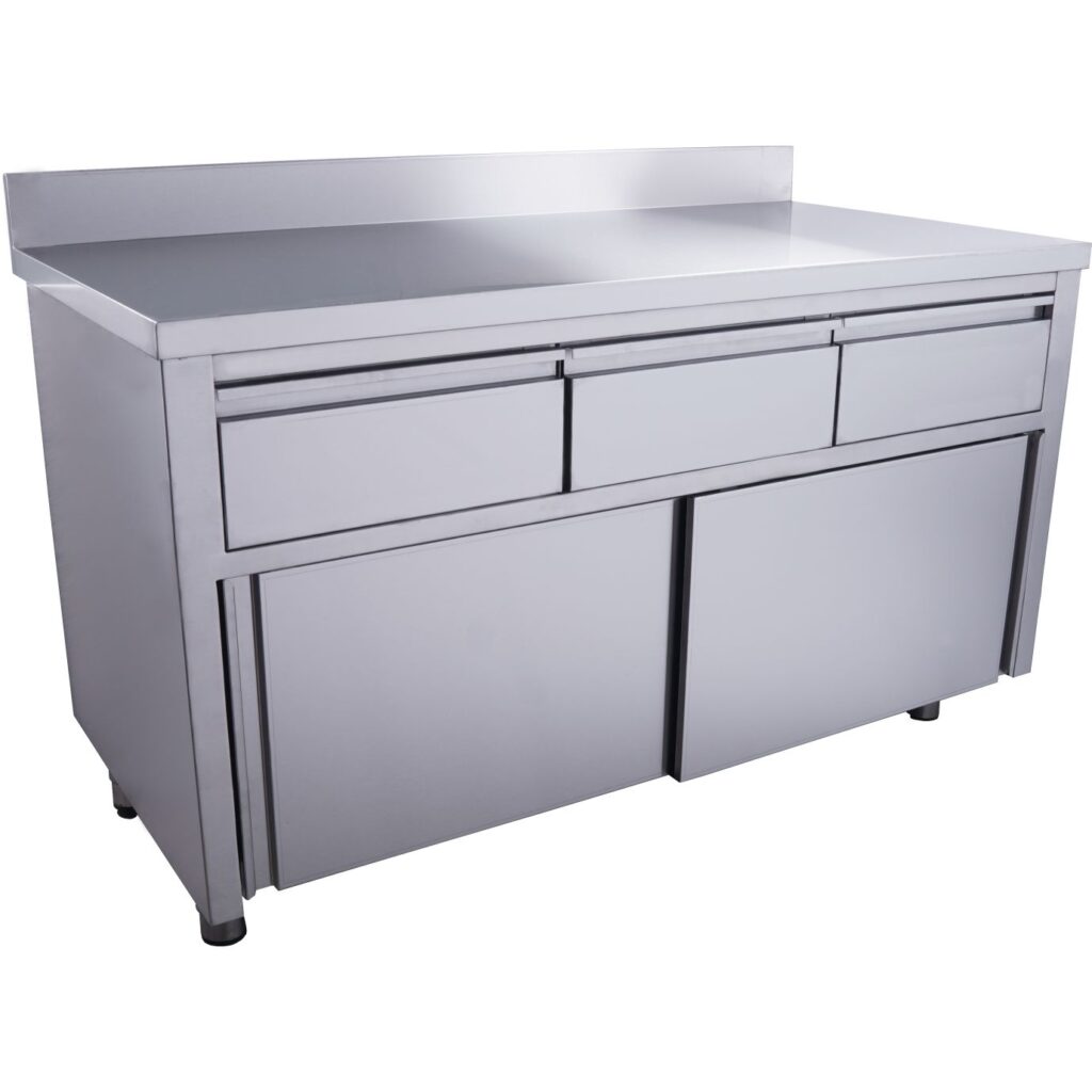 SARO Schuifdeurkast - 3 laden 1600x700 mm met opstaande rand