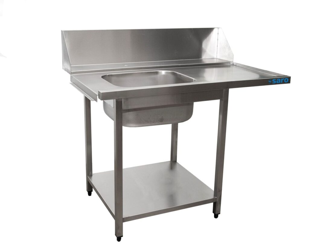 SARO Aanvoertafel voor vaatwasmachine links, 1 bak, 1200 mm