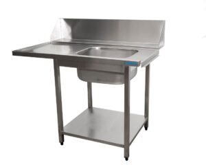 SARO Aanvoertafel voor vaatwasmachine rechts, 1 bak, 1200 mm