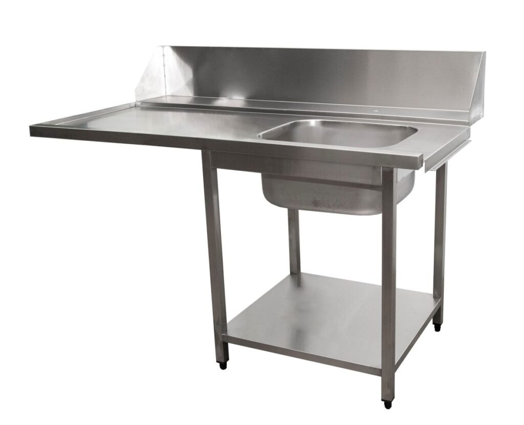 SARO Aanvoertafel voor vaatwasmachine rechts, 1 bak, 1600 mm